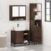 Ensemble de meubles de salle de bain 3 pcs Chêne marron - Photo n°3