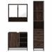 Ensemble de meubles de salle de bain 3 pcs Chêne marron - Photo n°5