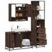 Ensemble de meubles de salle de bain 3 pcs Chêne marron - Photo n°1