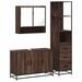 Ensemble de meubles de salle de bain 3 pcs Chêne marron - Photo n°2