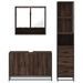 Ensemble de meubles de salle de bain 3 pcs Chêne marron - Photo n°5