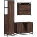 Ensemble de meubles de salle de bain 3 pcs Chêne marron - Photo n°7