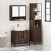 Ensemble de meubles de salle de bain 3 pcs Chêne marron - Photo n°3