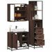 Ensemble de meubles de salle de bain 3 pcs Chêne marron - Photo n°1