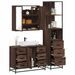 Ensemble de meubles de salle de bain 3 pcs Chêne marron - Photo n°1