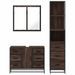 Ensemble de meubles de salle de bain 3 pcs Chêne marron - Photo n°5