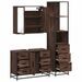 Ensemble de meubles de salle de bain 3 pcs Chêne marron - Photo n°8