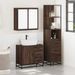 Ensemble de meubles de salle de bain 3 pcs Chêne marron - Photo n°4