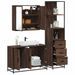 Ensemble de meubles de salle de bain 3 pcs Chêne marron - Photo n°1