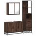 Ensemble de meubles de salle de bain 3 pcs Chêne marron - Photo n°2