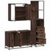 Ensemble de meubles de salle de bain 3 pcs Chêne marron - Photo n°8