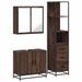 Ensemble de meubles de salle de bain 3 pcs Chêne marron - Photo n°2