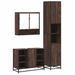 Ensemble de meubles de salle de bain 3 pcs Chêne marron - Photo n°2