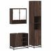 Ensemble de meubles de salle de bain 3 pcs Chêne marron - Photo n°2