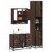 Ensemble de meubles de salle de bain 3 pcs Chêne marron - Photo n°1