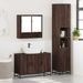 Ensemble de meubles de salle de bain 3 pcs Chêne marron - Photo n°4