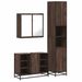 Ensemble de meubles de salle de bain 3 pcs Chêne marron - Photo n°2