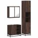 Ensemble de meubles de salle de bain 3 pcs Chêne marron - Photo n°2