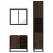 Ensemble de meubles de salle de bain 3 pcs Chêne marron - Photo n°5