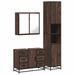 Ensemble de meubles de salle de bain 3 pcs Chêne marron - Photo n°2