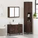 Ensemble de meubles de salle de bain 3 pcs Chêne marron - Photo n°4