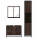 Ensemble de meubles de salle de bain 3 pcs Chêne marron - Photo n°5