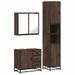 Ensemble de meubles de salle de bain 3 pcs Chêne marron - Photo n°2