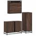 Ensemble de meubles de salle de bain 3 pcs Chêne marron - Photo n°7