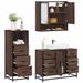 Ensemble de meubles de salle de bain 3 pcs Chêne marron - Photo n°1