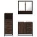 Ensemble de meubles de salle de bain 3 pcs Chêne marron - Photo n°5