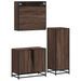 Ensemble de meubles de salle de bain 3 pcs Chêne marron - Photo n°7