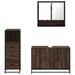 Ensemble de meubles de salle de bain 3 pcs Chêne marron - Photo n°5