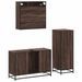 Ensemble de meubles de salle de bain 3 pcs Chêne marron - Photo n°7