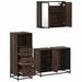 Ensemble de meubles de salle de bain 3 pcs Chêne marron - Photo n°8