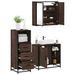 Ensemble de meubles de salle de bain 3 pcs Chêne marron - Photo n°1