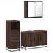 Ensemble de meubles de salle de bain 3 pcs Chêne marron - Photo n°2