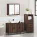 Ensemble de meubles de salle de bain 3 pcs Chêne marron - Photo n°4