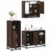 Ensemble de meubles de salle de bain 3 pcs Chêne marron - Photo n°1