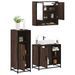 Ensemble de meubles de salle de bain 3 pcs Chêne marron - Photo n°1