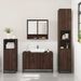 Ensemble de meubles de salle de bain 3 pcs Chêne marron - Photo n°3