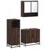 Ensemble de meubles de salle de bain 3 pcs Chêne marron - Photo n°2