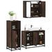 Ensemble de meubles de salle de bain 3 pcs Chêne marron - Photo n°1