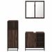 Ensemble de meubles de salle de bain 3 pcs Chêne marron - Photo n°5