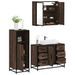 Ensemble de meubles de salle de bain 3 pcs Chêne marron - Photo n°1