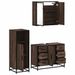 Ensemble de meubles de salle de bain 3 pcs Chêne marron - Photo n°6