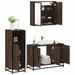 Ensemble de meubles de salle de bain 3 pcs Chêne marron - Photo n°1