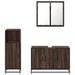 Ensemble de meubles de salle de bain 3 pcs Chêne marron - Photo n°5