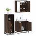 Ensemble de meubles de salle de bain 3 pcs Chêne marron - Photo n°1