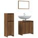 Ensemble de meubles de salle de bain 3 pcs Chêne marron - Photo n°2