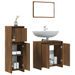 Ensemble de meubles de salle de bain 3 pcs Chêne marron - Photo n°4